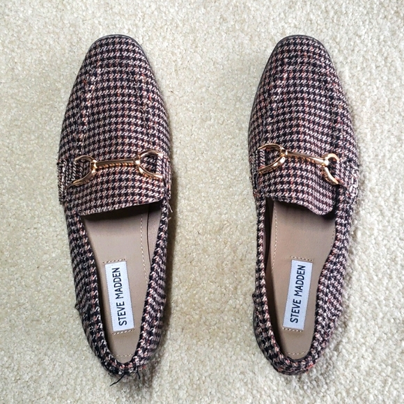 Steve Madden Women's Carrine Loafer Plaid Size 7.5 - Picture 3 of 5